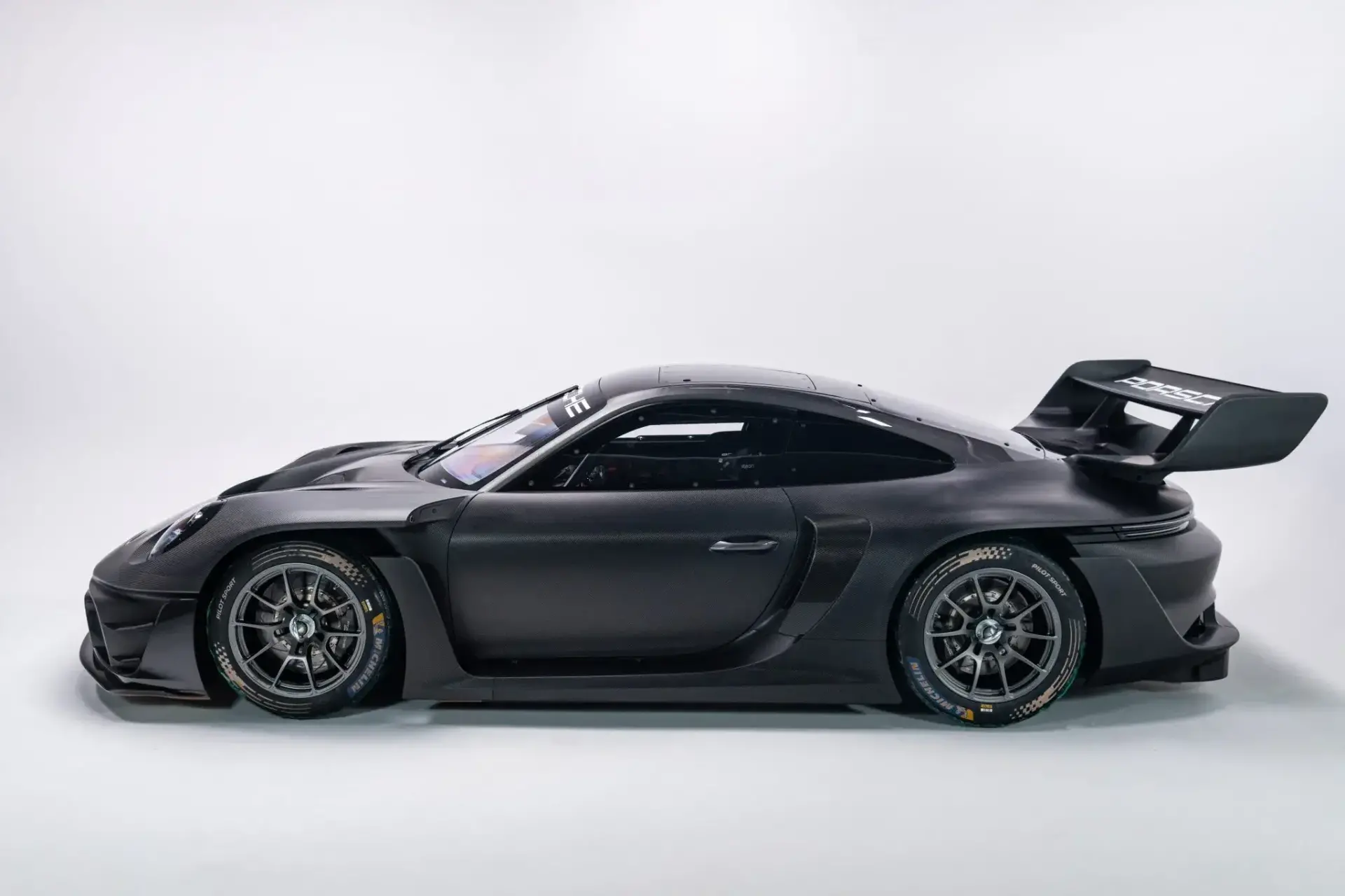 Porsche GT3 R Rennsport rear diffuser LED lighting and carbon fiber bodywork detail