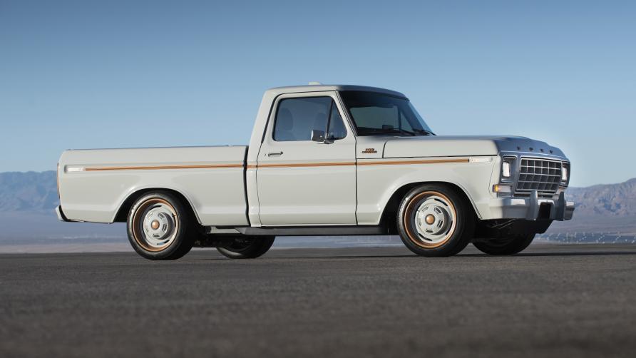 This 1978 Ford F-100 truck has a Mustang Mach-E battery installed | modifiedrides.net