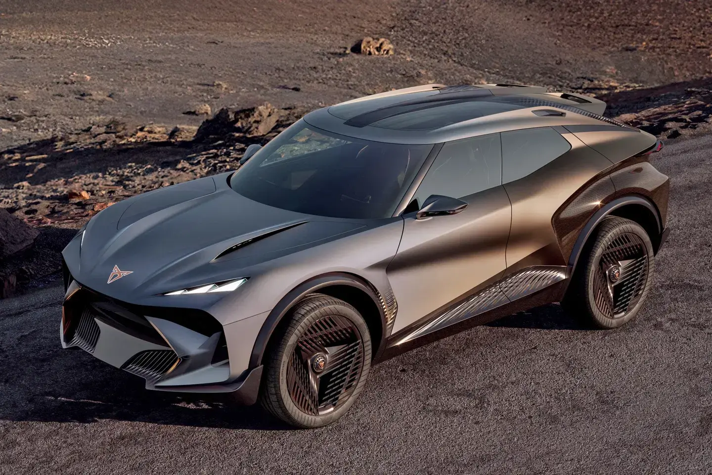 Cupra Tindaya concept car showcasing future design with driver-focused interior and bold exterior styling