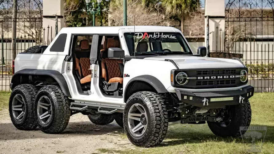 Ford Bronco pickup truck with six wheels | Modified Rides