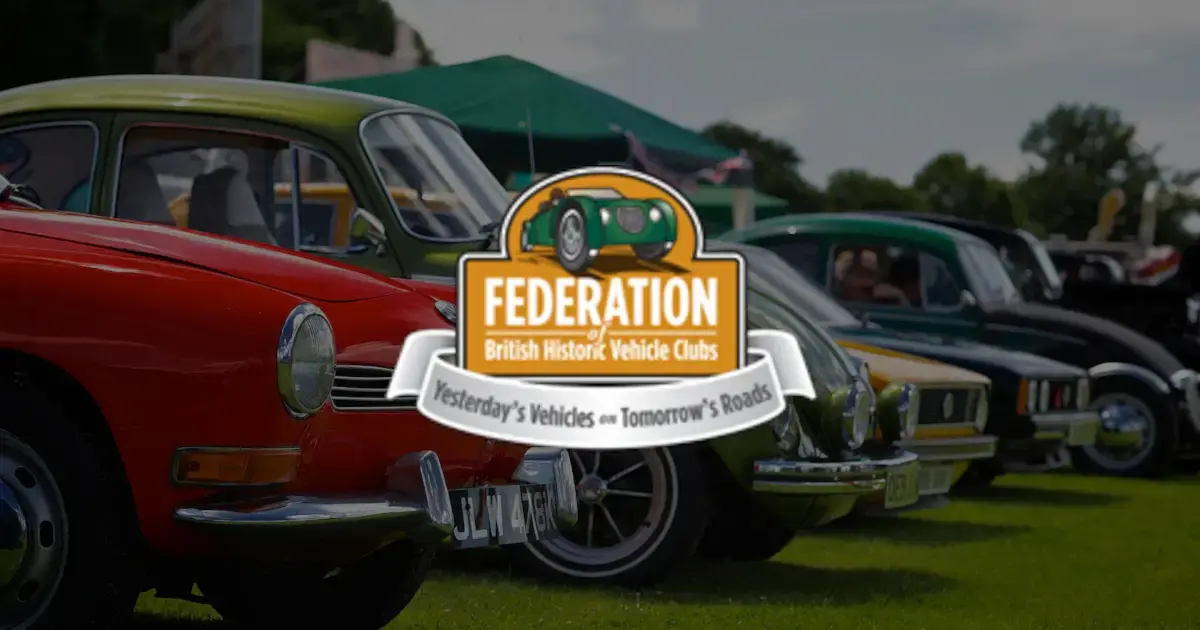 Federation of British Historic Vehicle Clubs FBHVC emblem representing 500 plus member organizations