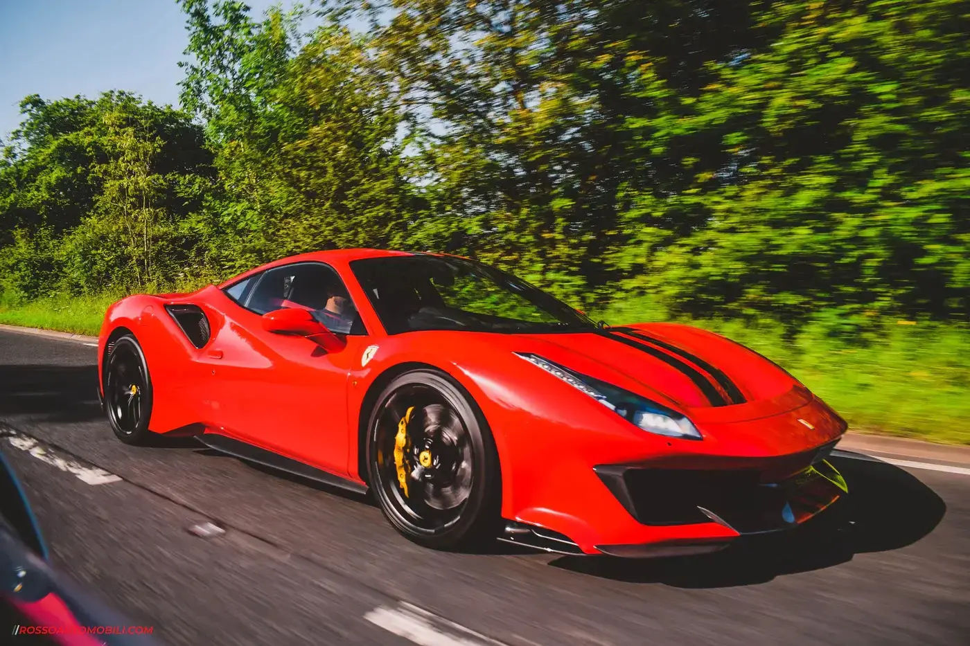 Ferrari 488 Pista with F1-derived aerodynamics and racing livery