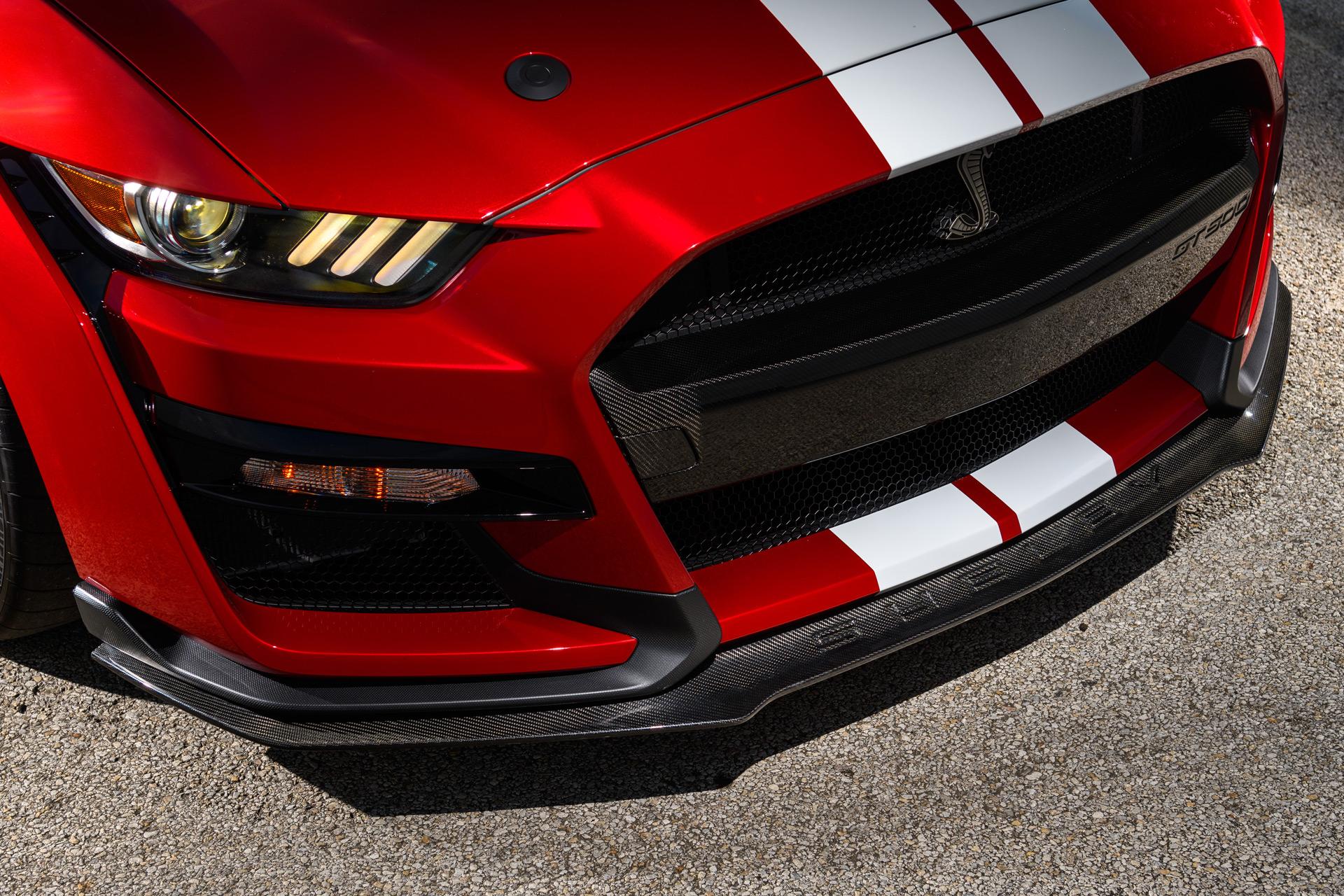 Ford mustang gt500 carbon fiber front splitter from ford performance 100789903 h