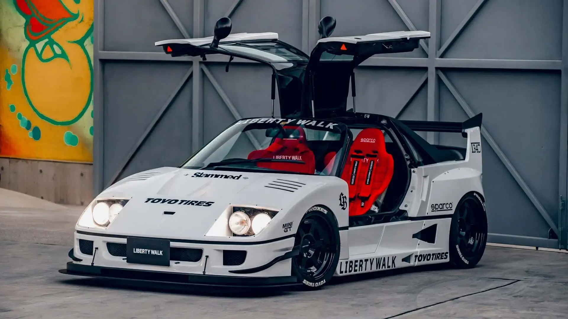 Liberty walk s mazda autozam az 1 ferrari f40 kit 2