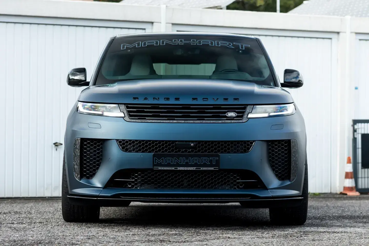 Interior view of Manhart Range Rover Sport SV showing luxury cabin with performance modifications