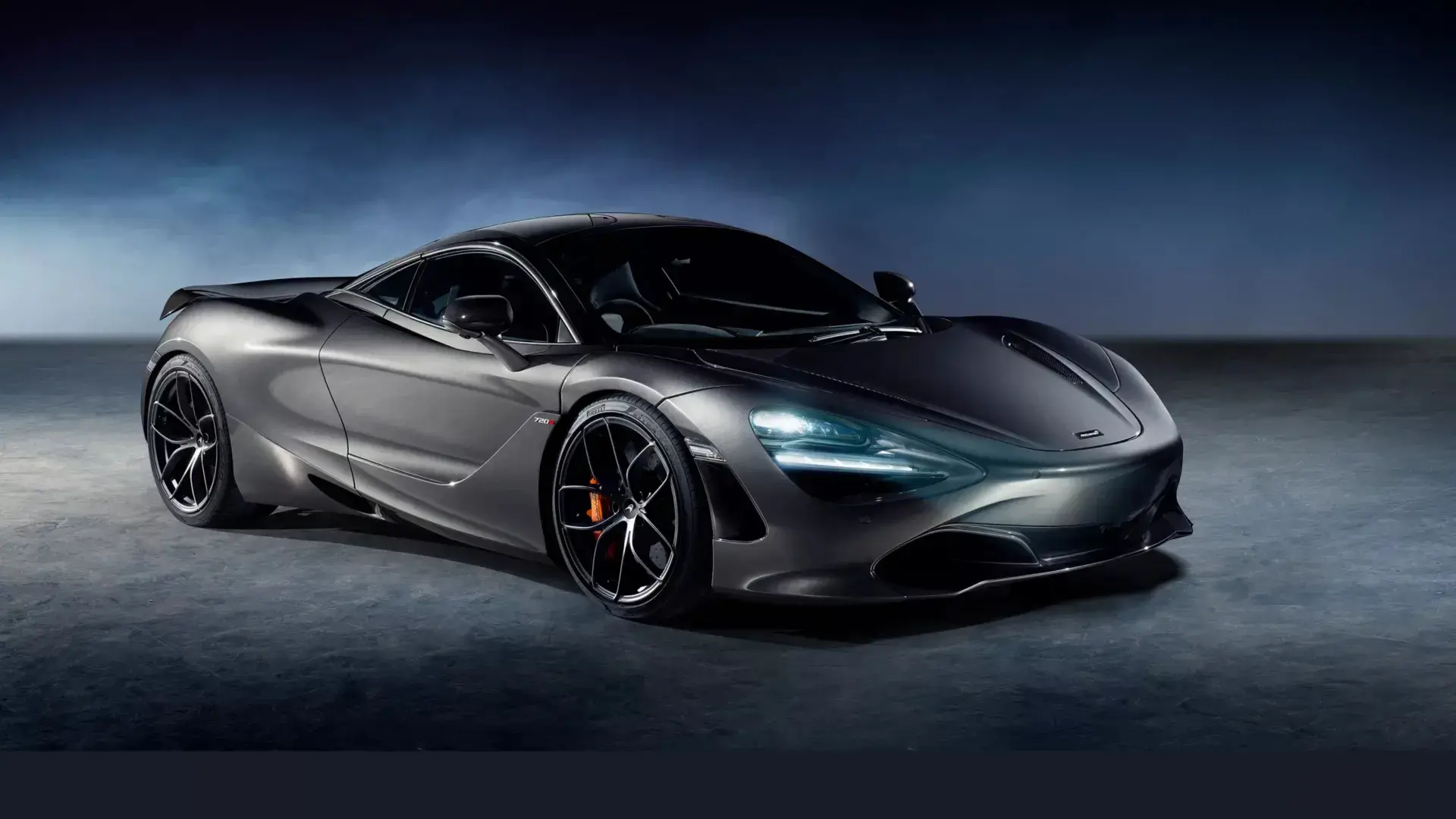 McLaren 720S supercar with dihedral doors and aerodynamic bodywork