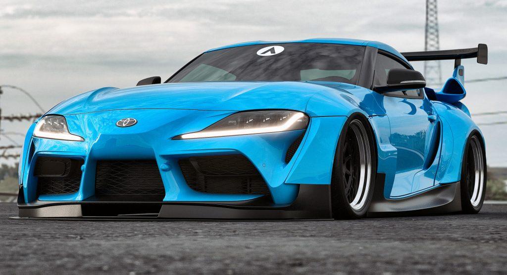 New supra wide body modified car