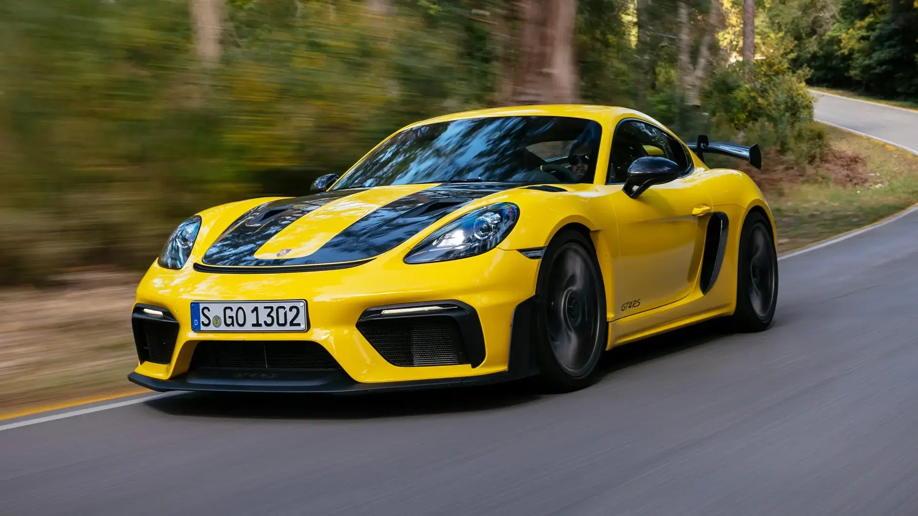 Porsche Cayman GT4 RS mid-engine sports car with racing aerodynamics