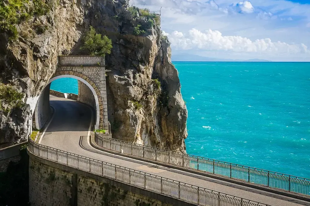 The amalfi coast road italy