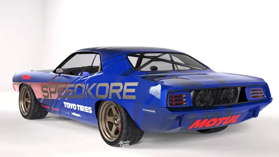 This is speedkore s drift cuda with a barra engine5