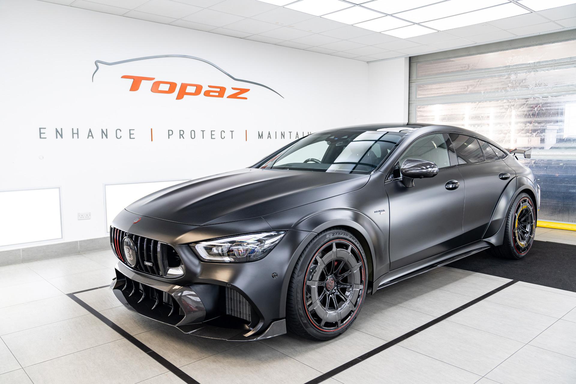 Topaz detailing performs a matte conversion with its stealth paint protection film 100812066 h