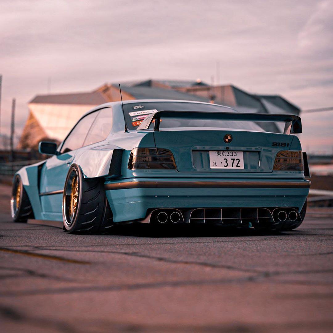 Wide body bmw e36 modified car