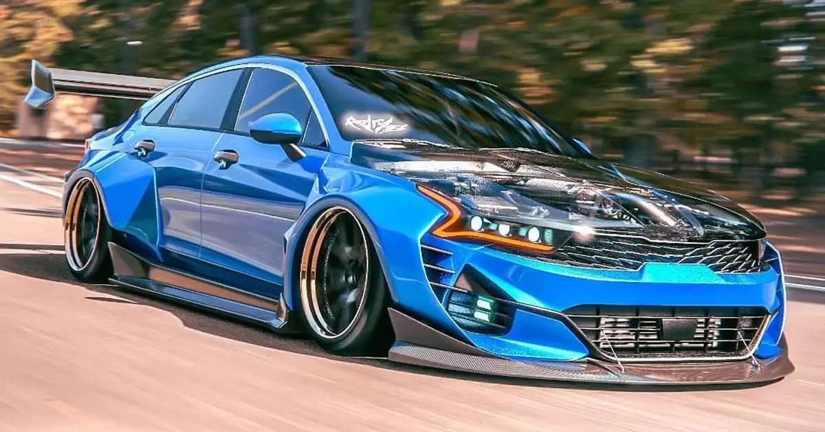 Widebody kia k5 digital rendering via instagram